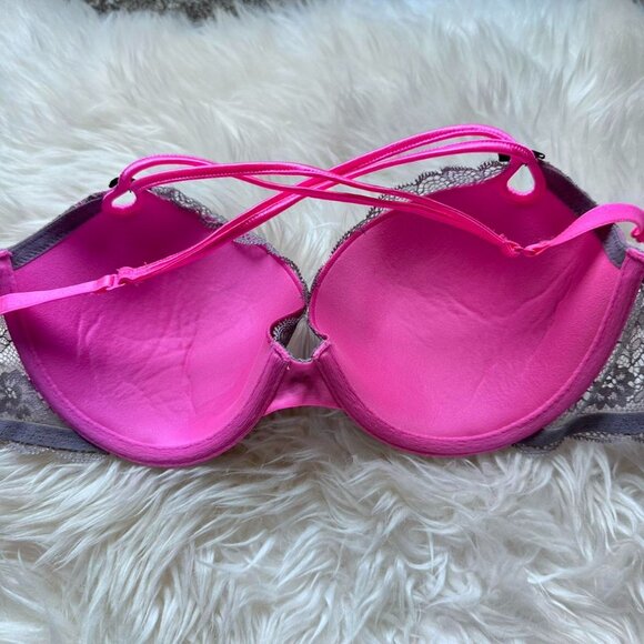Victoria’s Secret 2011 pink lace bra with gray accents by Sexy Little Things - Picture 7 of 8